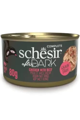 Cheeseer After Dark moist food with chicken flavor...
