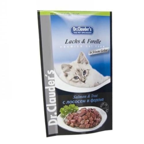 دكتور كلاودر ظرف طعام رطب للقطط البالغة سالمون بال...