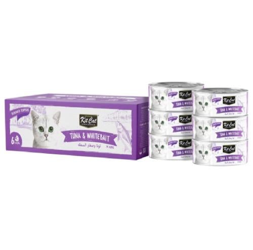 كت كات علب متعددة تونا منزوع العظم مع صغار السمك 6...