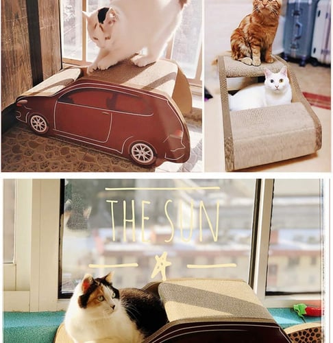 خداشة على شكل سيارة من الورق المقوى