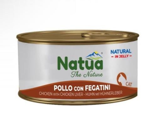 طعام رطب طبيعي للقطط بنكهة الدجاج والكبد من Natua