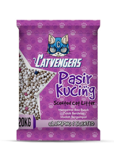 رمل قطط 20 كيلو من كات فينجرز برائحة اللافندر