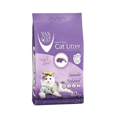 رمل قطط 10 كيلو من فان كات للقطط برائحة الافندر