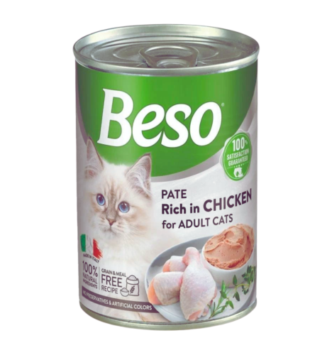 أكل رطب للقطط من بيسو باتيه بالدجاج ( 400 جرام )