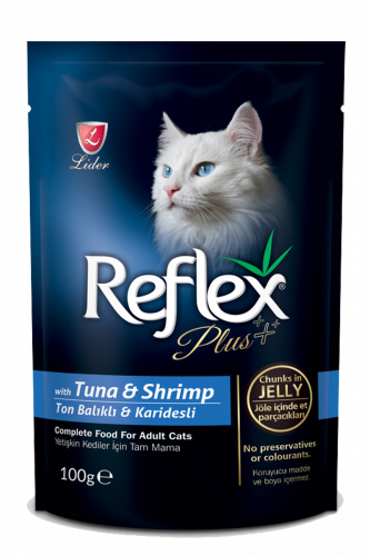 20 ظرف من طعام ريفليكس القطط مع تونة وجمبري -100 ج...