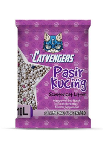 رمل قطط 10 لتر من كات فينجرز برائحة اللافندر