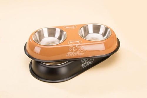 طبق أكل وشرب ستانستيل مقاوم للصدأ للقطط والكلاب