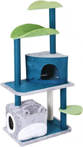 خداشة قطط مع أعمدة خدش وشقة صغيرة لراحة القطط