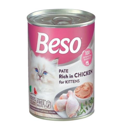 أكل رطب للقطط بيسو كتن باتيه بالدجاج ( 400 جرام )