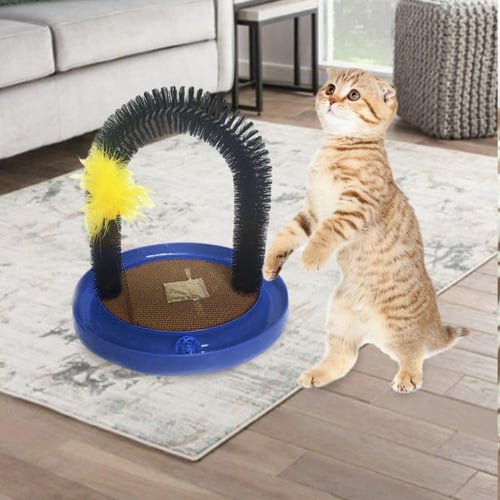 خداشة مدلكة للقطط على شكل قوس مع الكاتنيب