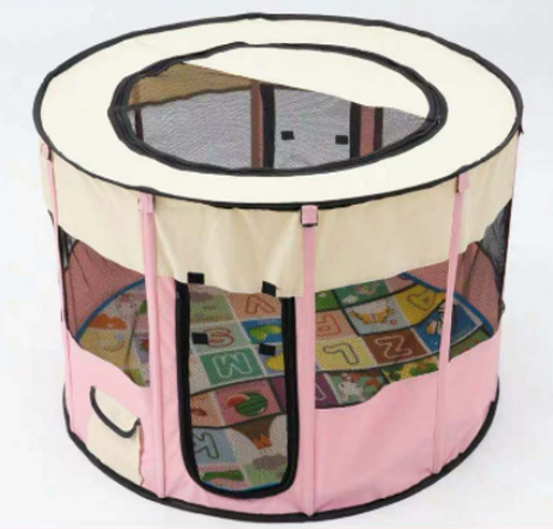 خيمة بحجم متوسط للقطط والكلاب اللون الزهري M