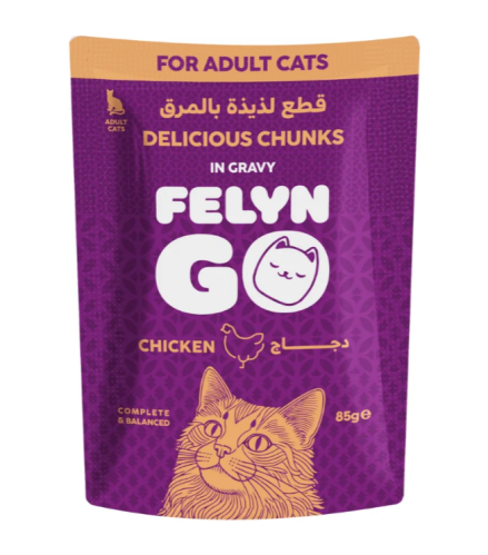 فیلاین قو طعام كامل قطع لحم دجاج بالمرق أظرف 85 غ