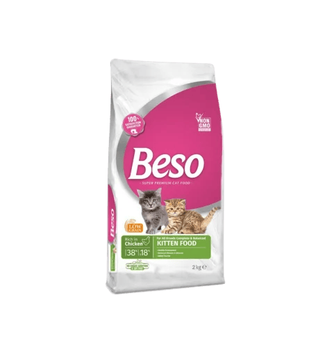 بيسو طعام جاف بنكهة الدجاج للقطط الصغيرة 1kg