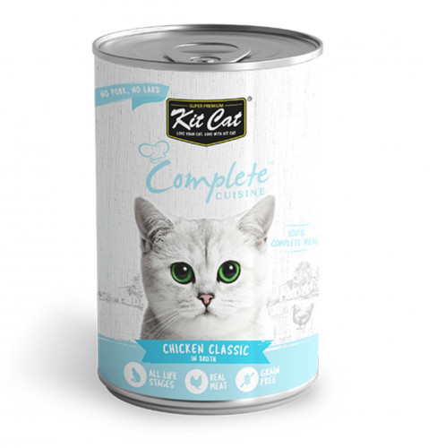 كت كات معلبات للقطط بطعم الدجاج في المرق 150غ