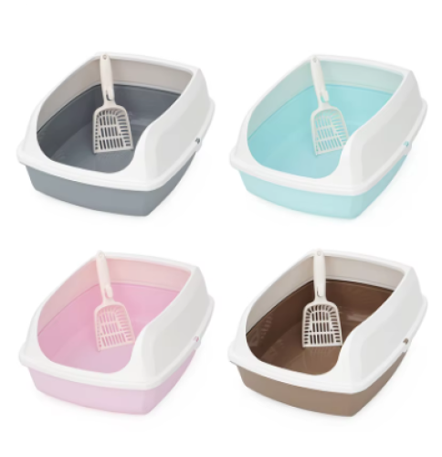 صندوق فضلات القطط مع مجرفة حجم كبير