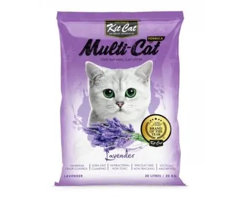 كت كات رمل مالتي كات برائحة اللافندر ( 20kg/30L)