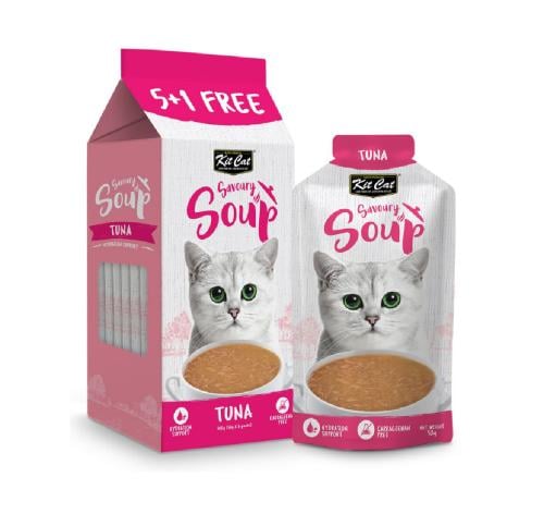 كت كات اظرف حساء بالتونا للقطط (5+1 مجاناً 50 مل)