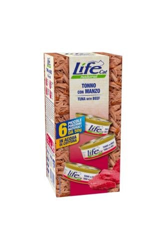 لايف كات معلبات متعددة طعام رطب للقطط تونا مع لحم...