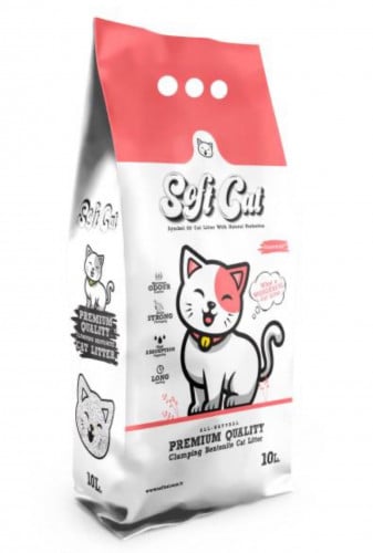 رمل للقطط من سوفت كات بدون رائحة 10 لتر