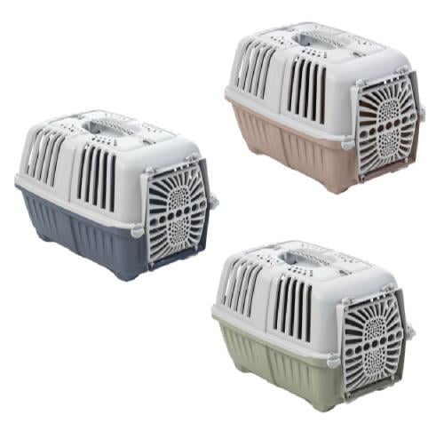 ام بي سي صندوق متنقل للقطط بباب بلاستيك