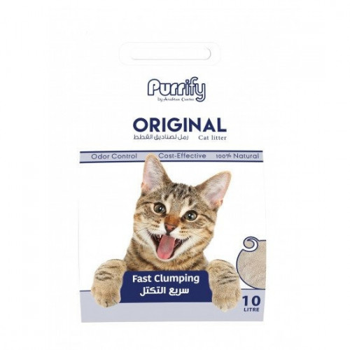 بيوريفاي رمل قطط برائحة بودرة الأطفال 10لتر