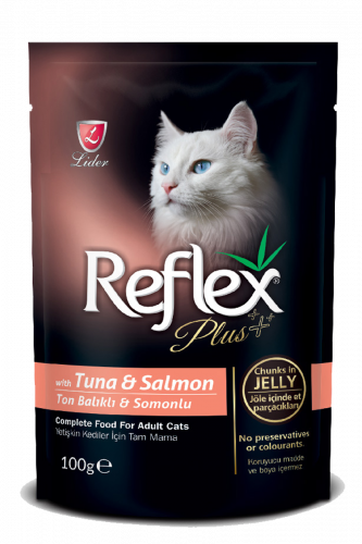 ريفلكس بلس | كيس طعام القطط مع التونة والسلمون -10...