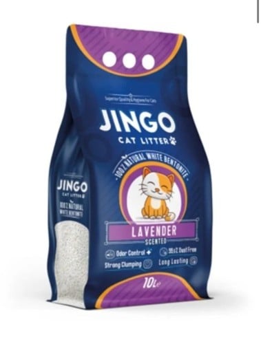 رمل قطط جينغو 10 لتر برائحة اللافندر