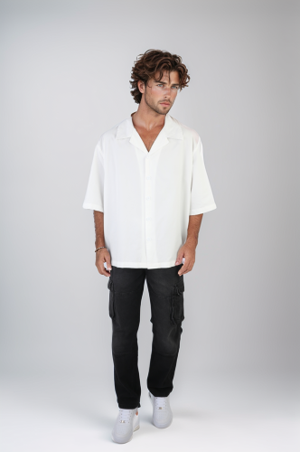 قميص اوفر سايز نص كم