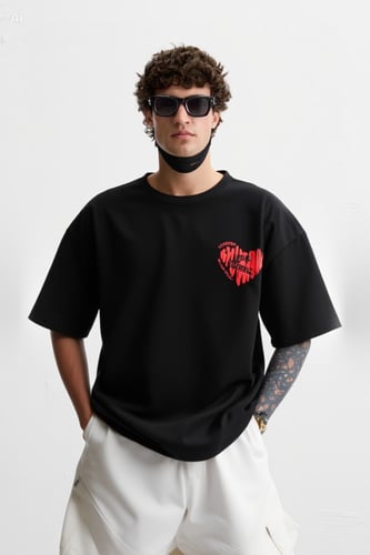 تيشرت هارت جرافيك