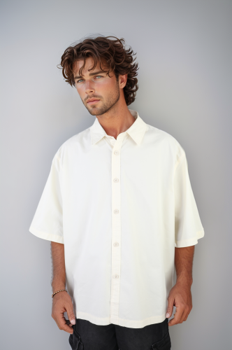 قميص اوفر سايز نص كم