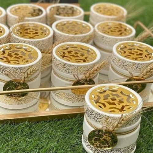 12حبة مع الزينة والطباعة والصينية