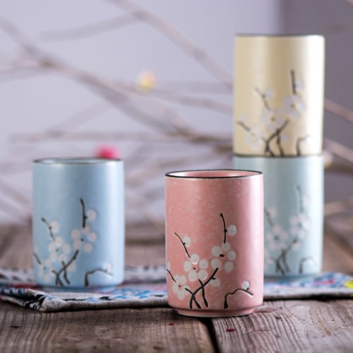 كوب قهوة فلات وايت Blossom أزرق