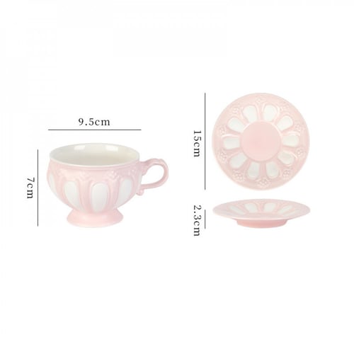 طقم أكواب وإبريق شاي إنجليزي Royal Pink