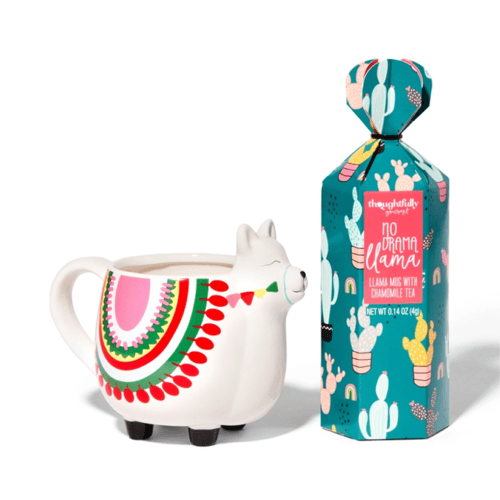 مجموعة كوب وشاي Llama Thoughtfully