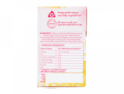 شاي فواكه Twining بالتوت والليمون مع بتلات الورد