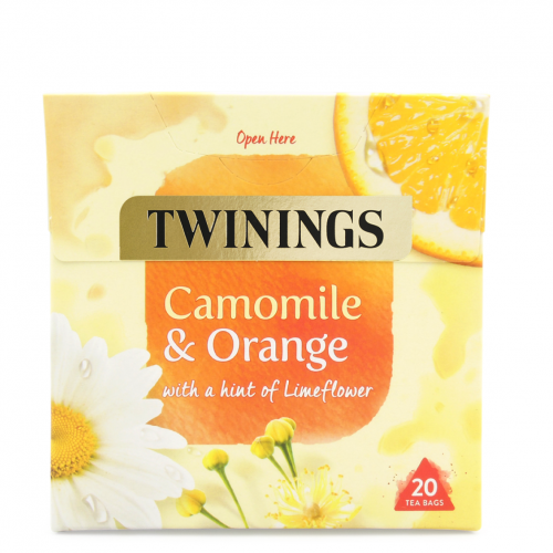 شاي أعشاب Twining بالبرتقال والبابونج مع أزهار الل...