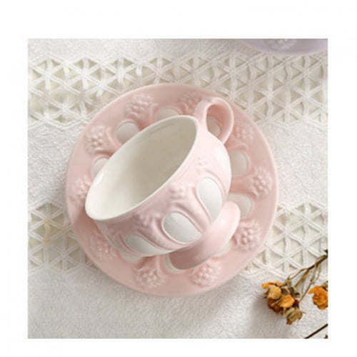 طقم أكواب وإبريق شاي إنجليزي Royal Pink