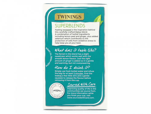 شاي أعشاب مزيج سوبر Twining لإزالة السموم