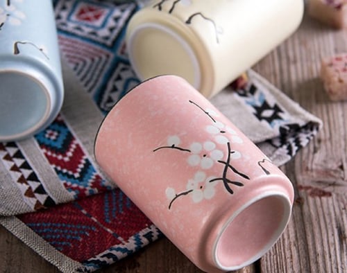 كوب قهوة فلات وايت Blossom وردي