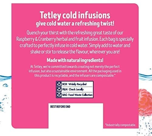 منقوع الماء البارد Tetley التوت البري والكران بيري