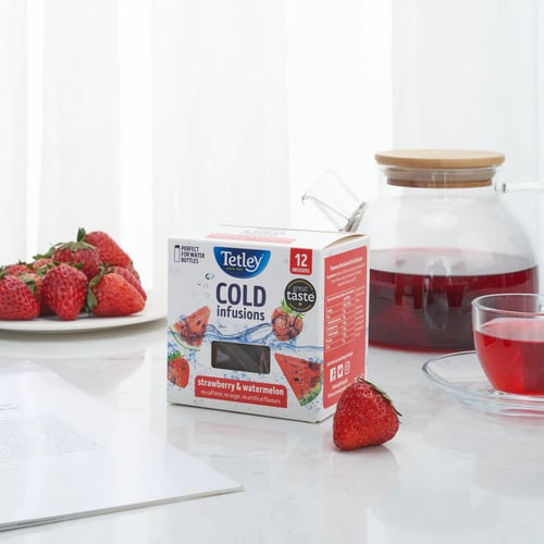 منقوع الماء البارد Tetley الفراولة والبطيخ