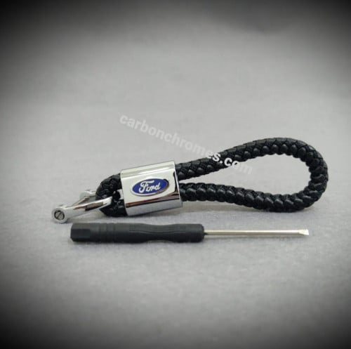 ميدالية | مفتاح بشعار فورد من الجلد والحديد