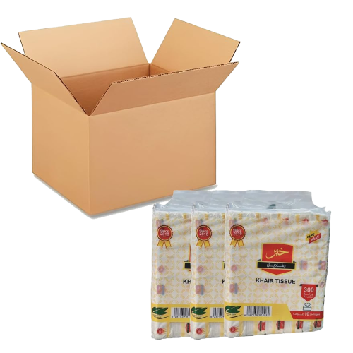 كرتون- مناديل خير 300 منديل مفرد ( 5 شدات )