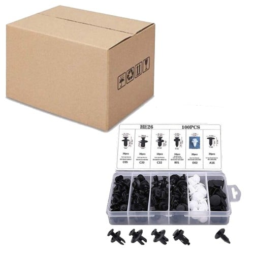 درزن - طقم كلبسات | للسيارات متنوعه عدد 100 قطعة -...