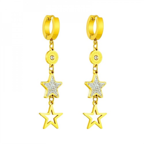 أقراط نسائية مطلية بالذهب عالية الجودة مرصعة بحجر...