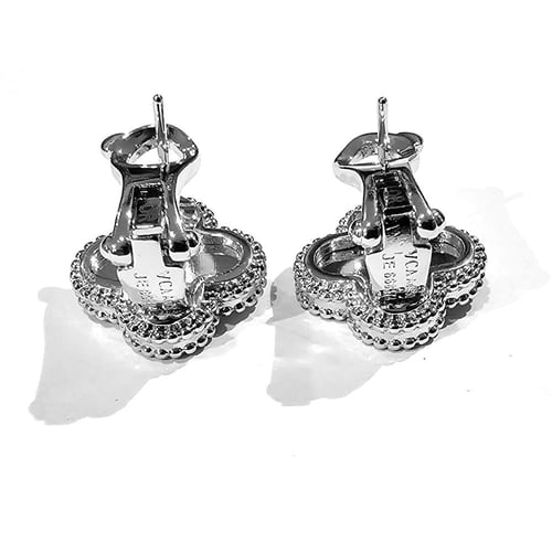 حلق فان كليف الفضي وردة كلوفر