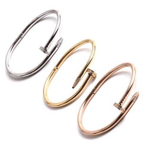 مجموعة أساور الحب شكل مسمار عدد 3 اساور مطلية ذهب...