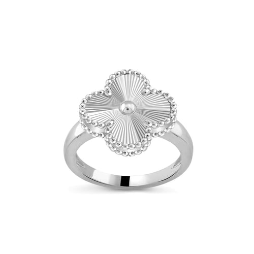 خاتم فان كليف الوردة فضي