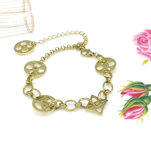 اسوارة ال في مطلية ذهب بحلقات دائرية بتصميم مستوحى...