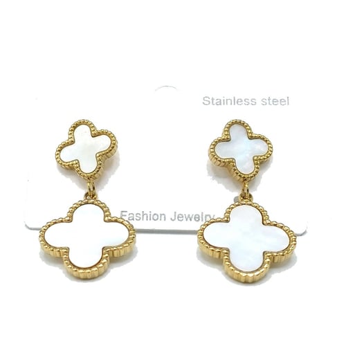 طقم فان كليف ابيض 4 قطع